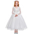 White Communion dress Dresses Little Palace Store 3-4T White - Long Sleeve